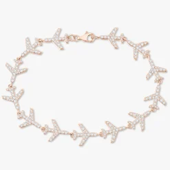 "Cloud Nine" Airplane Diamond Tennis Bracelet 2.07 ctw