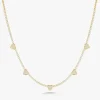 "Five of Hearts" Pave Diamond Tennis Necklace 2.42 ctw