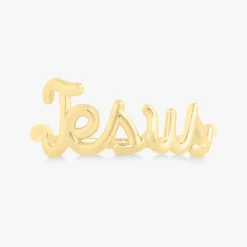 "Jesus" Gold Wire Script Ring