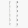 Ralph Oval Diamond Dangle Stud Earrings 3.62 ctw