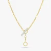 Rectangle Rolo Chain With Diamond Toggle & Removable Lariat