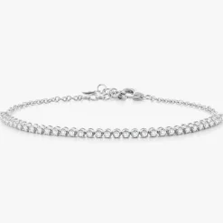 Reed Dainty Floating Halfway Diamond Chain Bracelet 0.54 ctw