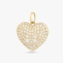 Reversible Pink Sapphire & Diamond Heart Charm