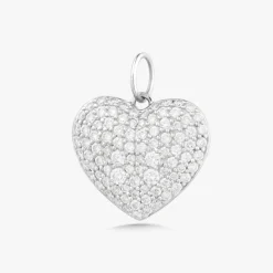 Reversible Pink Sapphire & Diamond Heart Charm