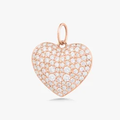Reversible Pink Sapphire & Diamond Heart Charm