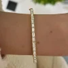 Richards Emerald Cut Diamond Bangle Bracelet 4.00 ctw