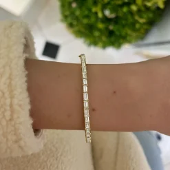 Richards Emerald Cut Diamond Bangle Bracelet 4.00 ctw
