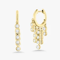 Romy Dangle Drop Hoops 1.36 ctw