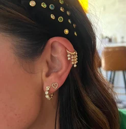 Romy Dangle Drop Hoops 1.36 ctw