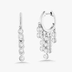 Romy Dangle Drop Hoops 1.36 ctw