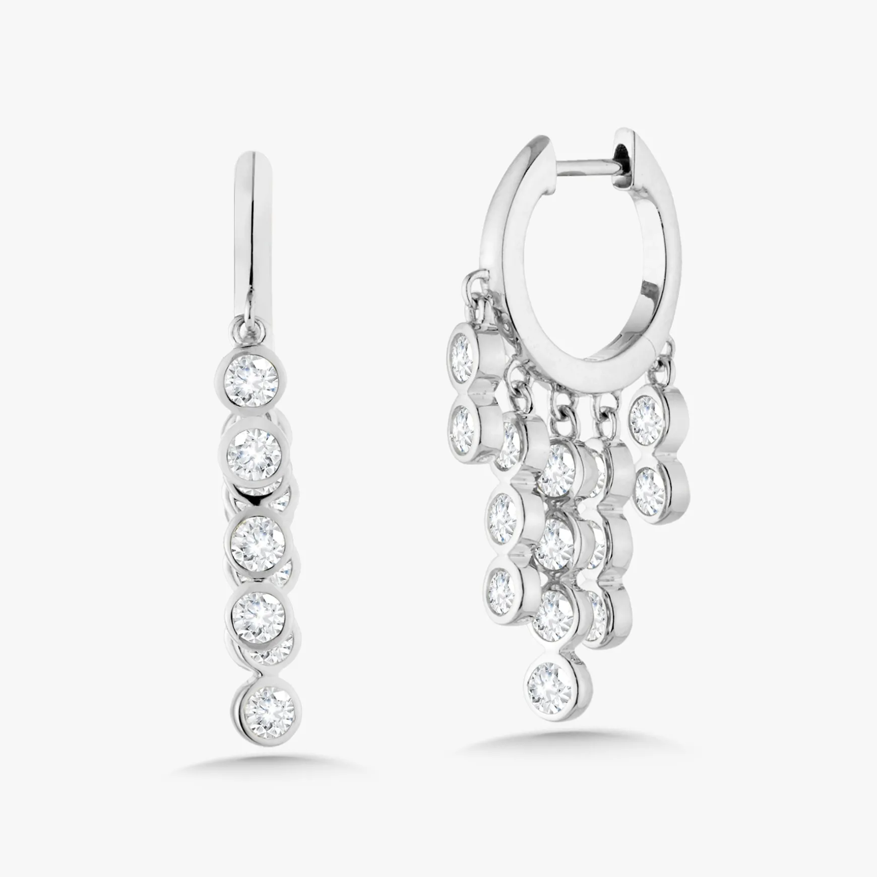 Romy Dangle Drop Hoops 1.36 ctw