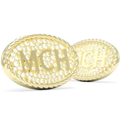 Rope Pave Diamond Oval Cuff Links