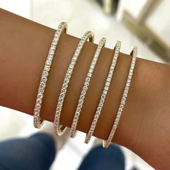 Rory Flexible Diamond Tennis Bangle Bracelets