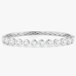 Round Diamond Bezel Bangle Bracelet 6.05 ctw