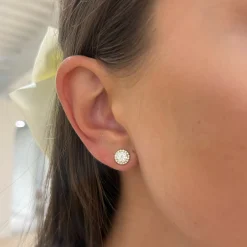 Round Diamond Halo Studs 1.20 ctw
