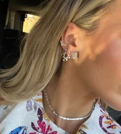 Round Drops Double Piercing Diamond Stud Earrings 1.76 ctw