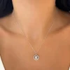 Round Rope Diamond Initial Charm