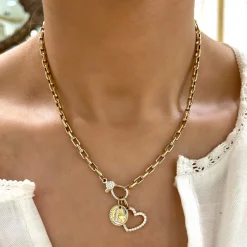 Round Rope Diamond Initial Charm