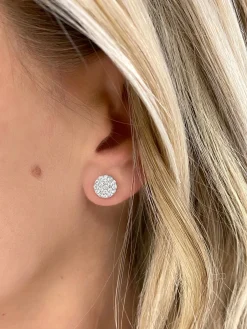 Ruthie Pave Diamond Round Studs 0.70 ctw