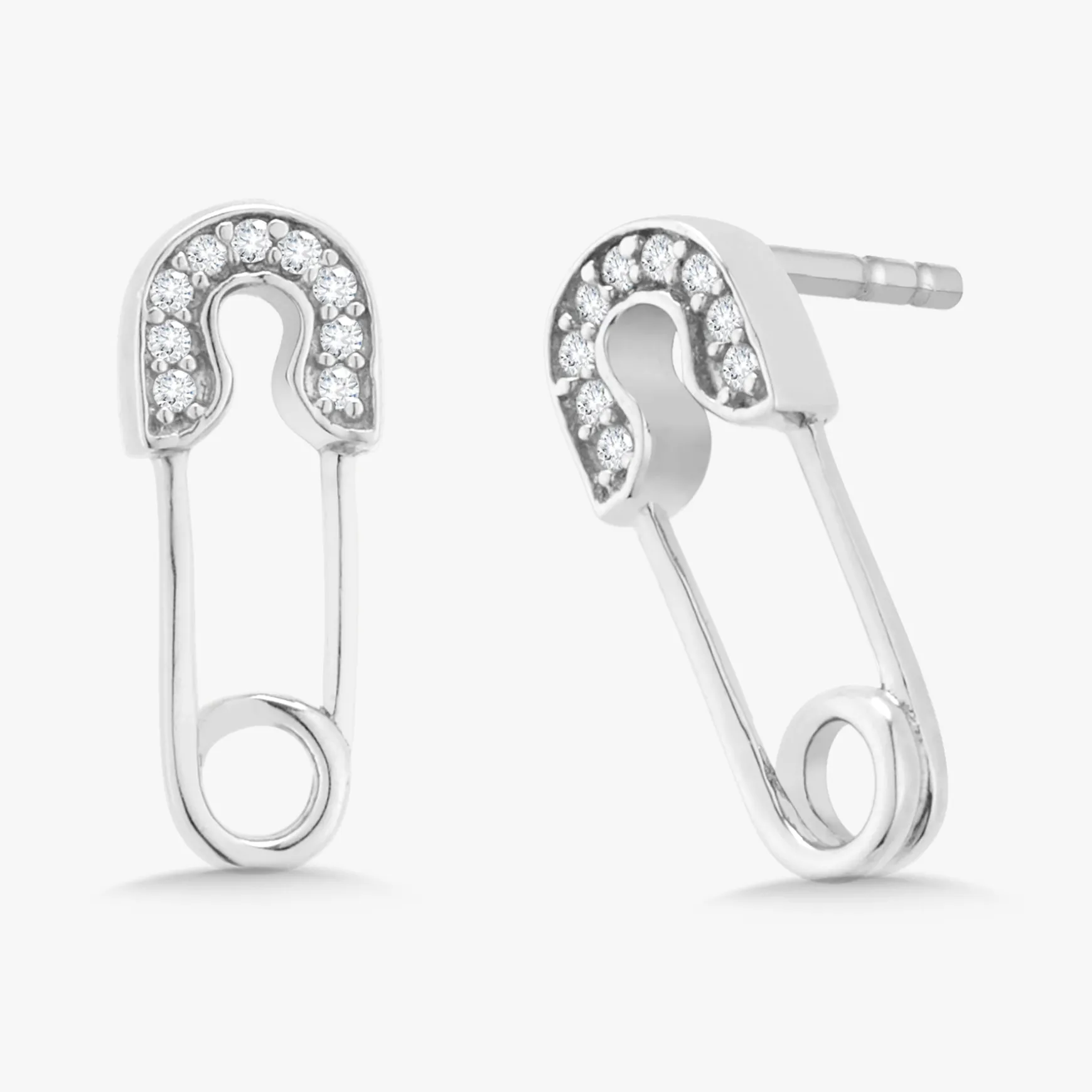 Safety Pin Stud Earrings