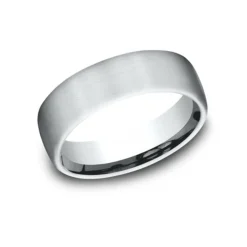 Satin Finish Comfort-Fit Wedding Band 6.5mm
