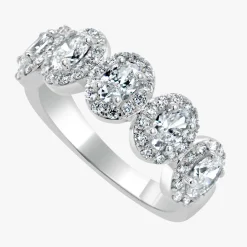 Schwan Oval Diamond Halo Band 1.45 ctw