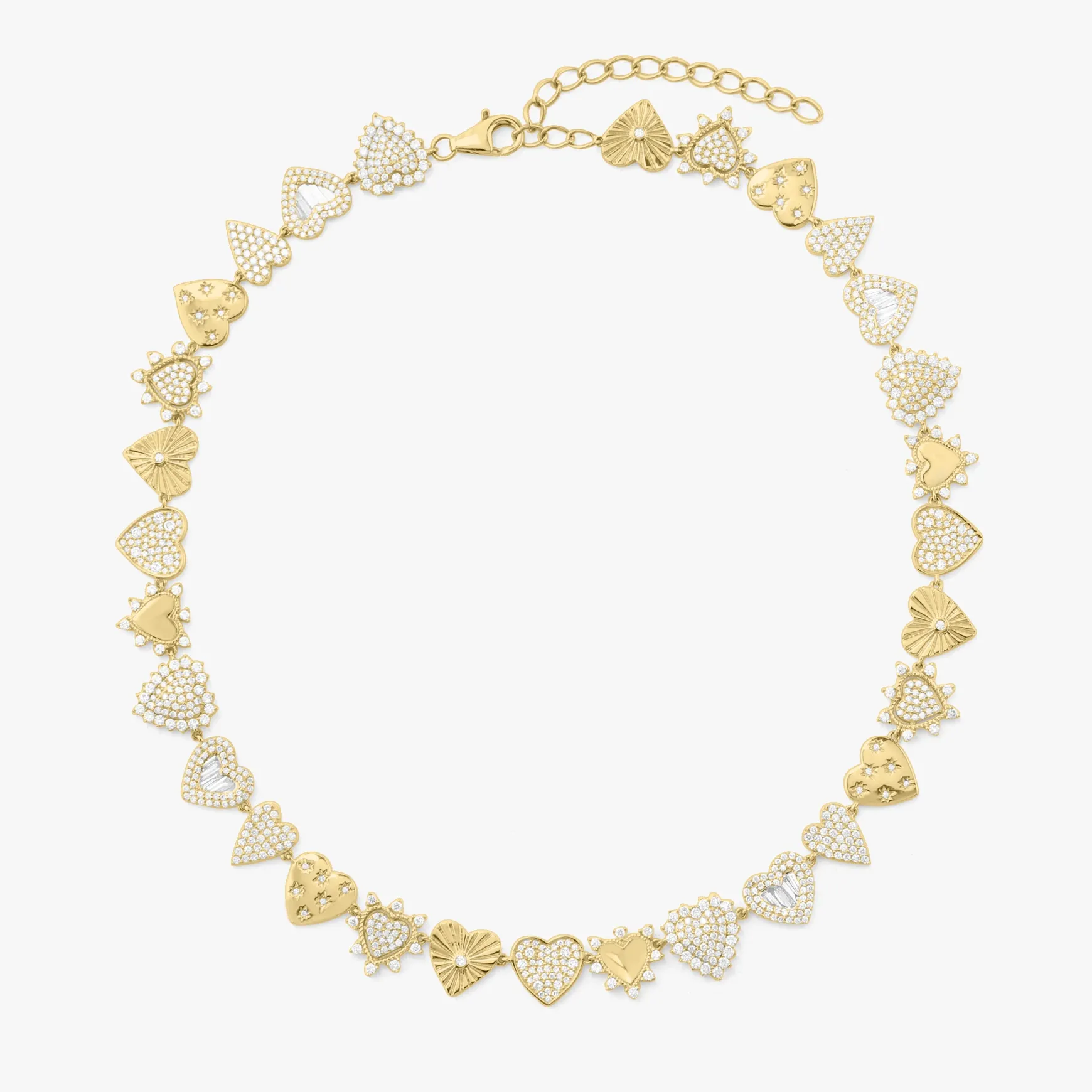 Soleil Diamond Heart Charm Necklace 5.15 ctw