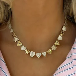 Soleil Diamond Heart Charm Necklace 5.15 ctw