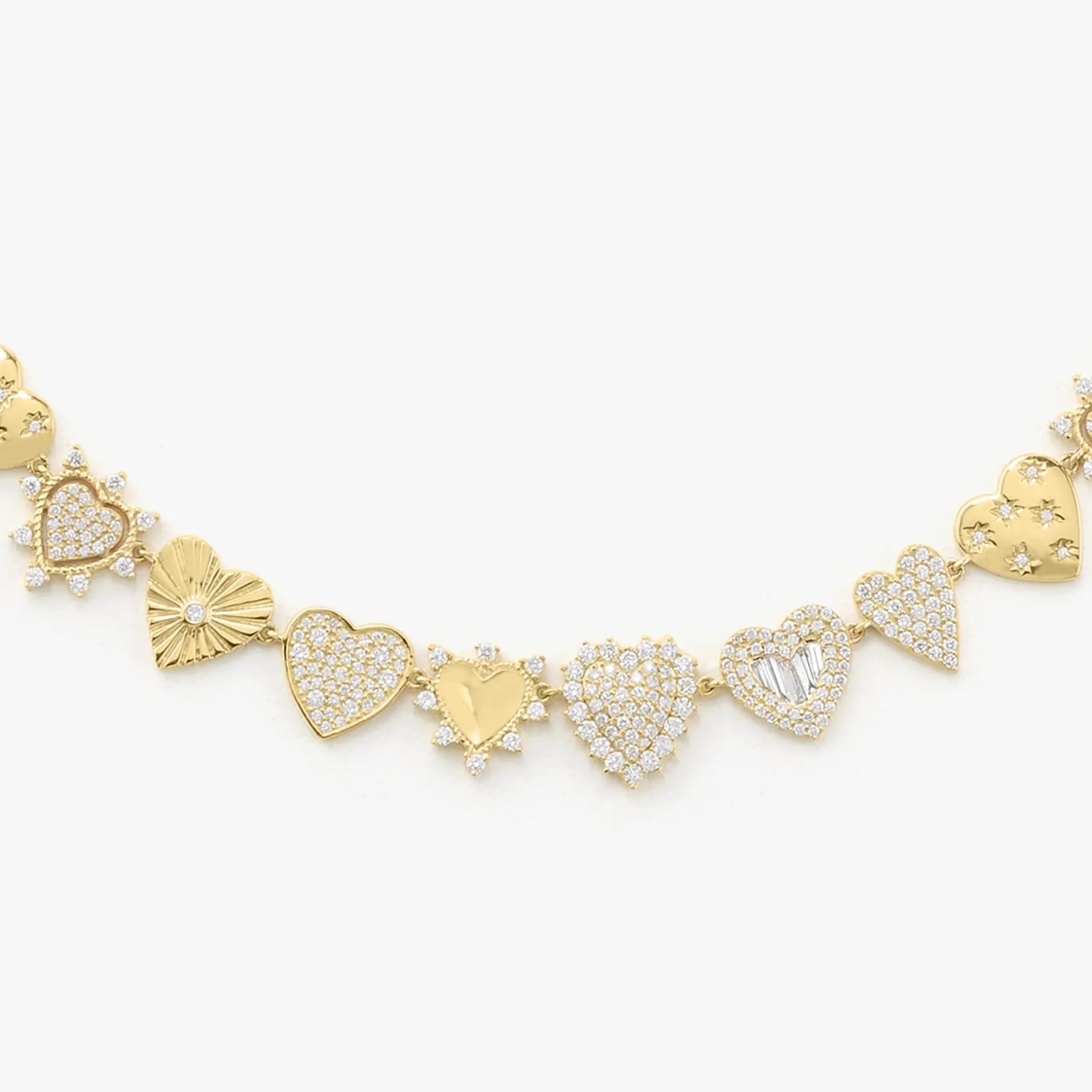 Soleil Diamond Heart Charm Necklace 5.15 ctw