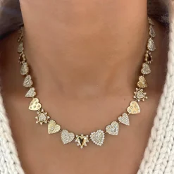 Soleil Diamond Heart Charm Necklace 5.15 ctw