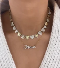 Soleil Diamond Heart Charm Necklace 5.15 ctw