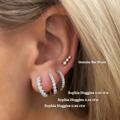 Sophia Diamond Huggie Earrings