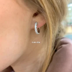 Sophia Diamond Huggie Earrings