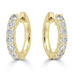 Sophia Diamond Huggie Earrings