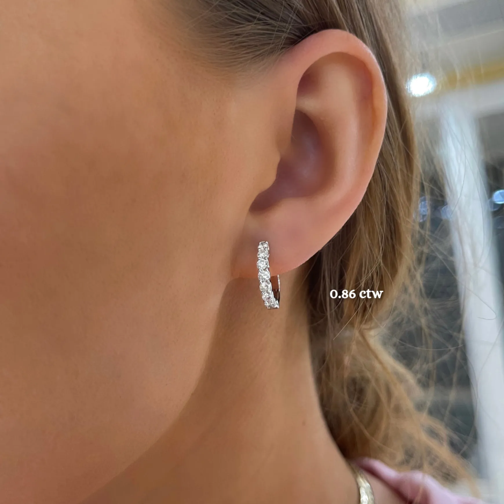 Sophia Diamond Huggie Earrings