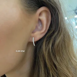Sophia Diamond Huggie Earrings