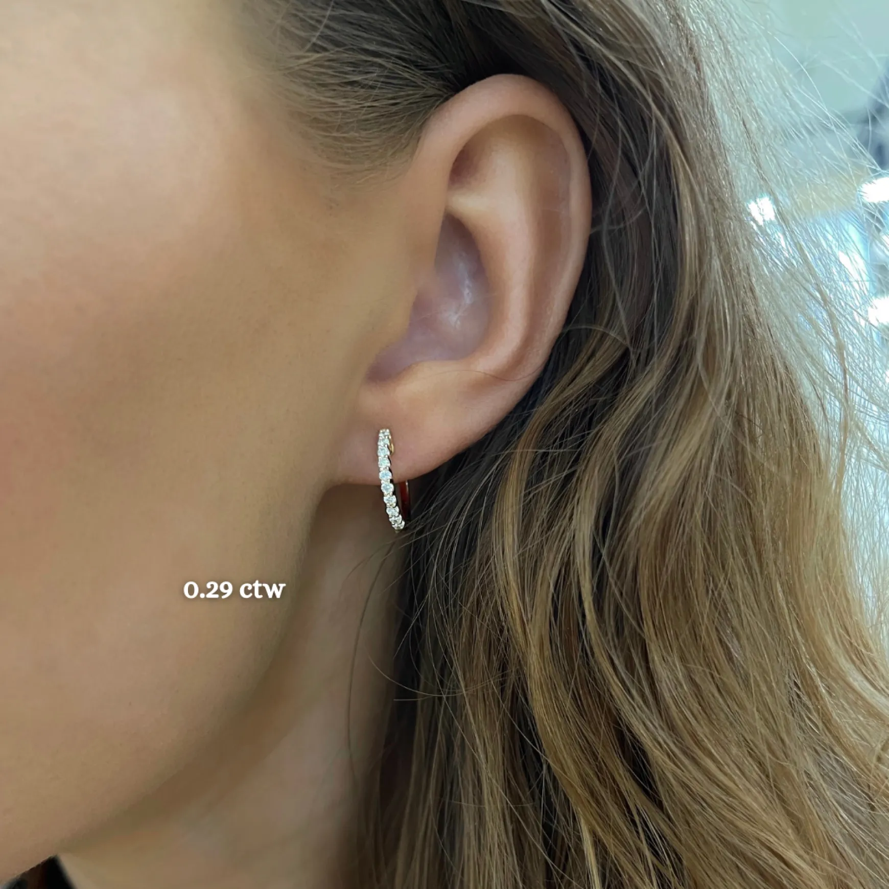 Sophia Diamond Huggie Earrings