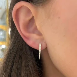 Spike Pointed Huggie Earrings 0.44 ctw