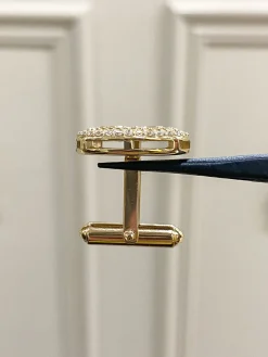 Square Pave Diamond Cuff Links