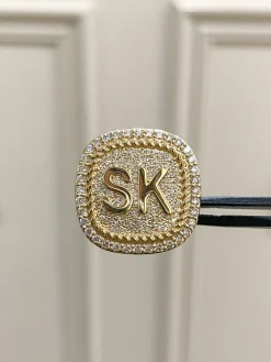 Square Pave Diamond Cuff Links