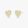 Strawberry Pave Diamond Stud Earrings