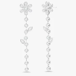 Tallulah Floating Flower Bezeled Diamond Stud Earrings 4.30 ctw