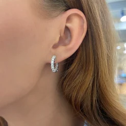 Tavia Asscher Cut Huggie Earrings 1.75 ctw