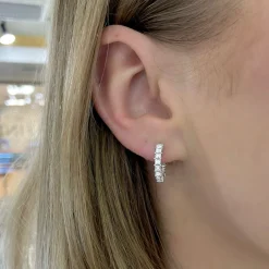 Tavia Asscher Cut Huggie Earrings 1.75 ctw