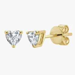 Taytum Heart Diamond Stud Earrings