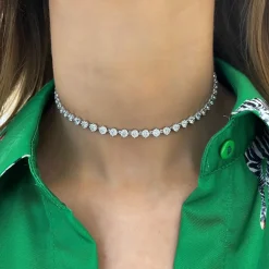 The Charlie Cloud® Multi-Way Floating Diamond Tennis Bracelet & Choker Necklace 12.24 ctw