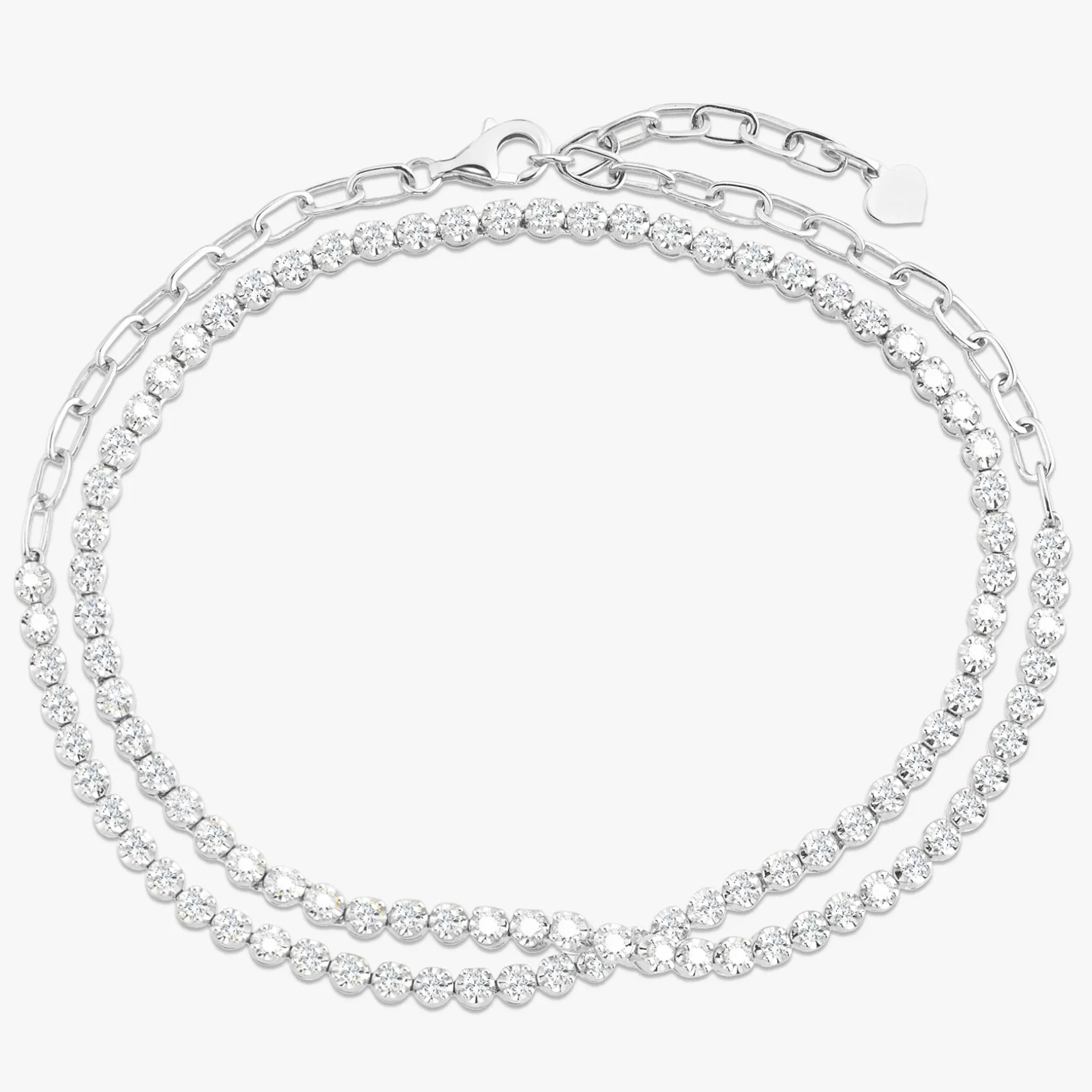 The Scottie Multi-Way Diamond Tennis Bracelet & Tennis Choker Necklace 2 ctw