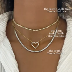 The Scottie Multi-Way Diamond Tennis Bracelet & Tennis Choker Necklace 2 ctw