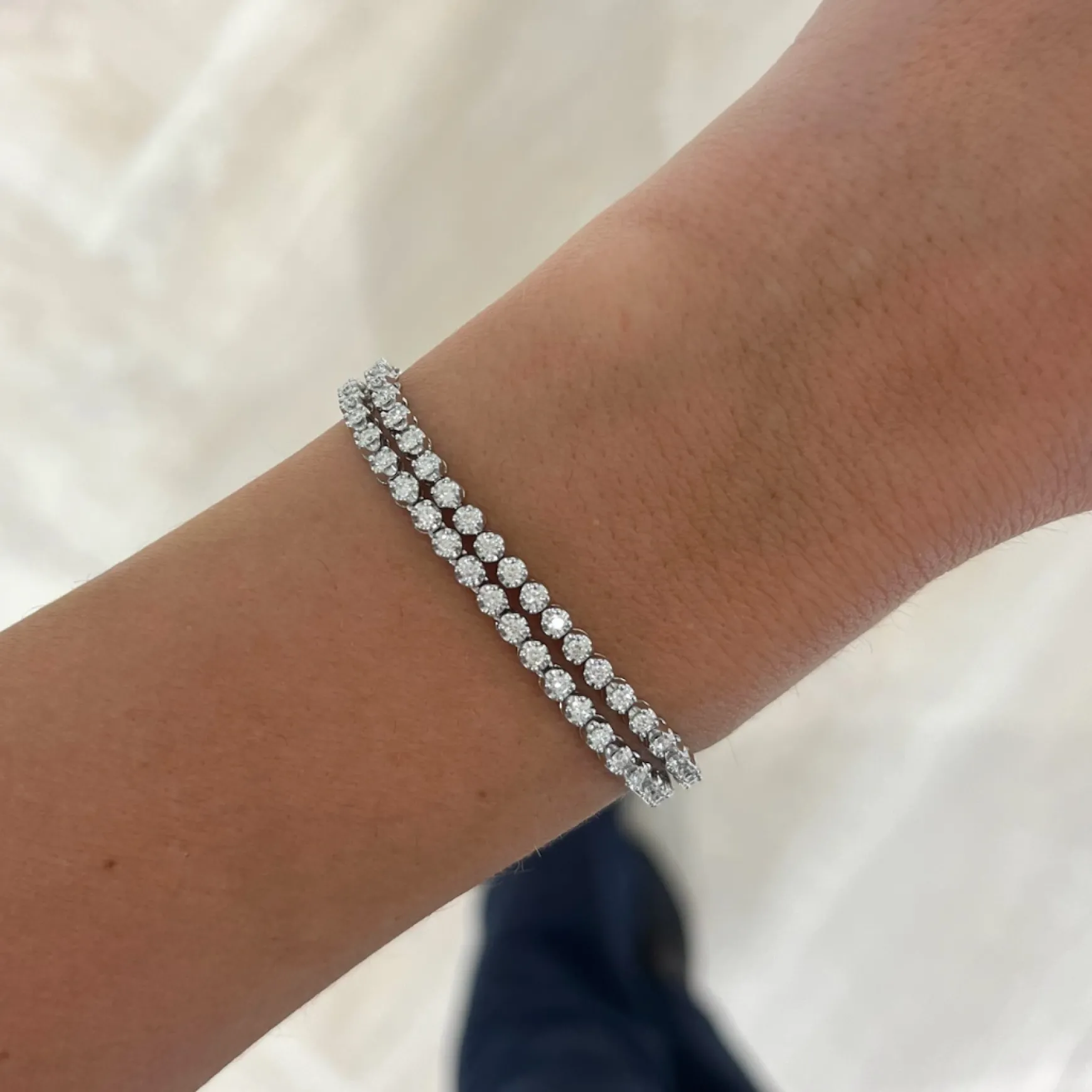 The Scottie Multi-Way Diamond Tennis Bracelet & Tennis Choker Necklace 2 ctw