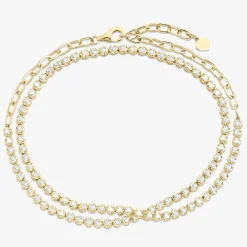 The Scottie Multi-Way Diamond Tennis Bracelet & Tennis Choker Necklace 2 ctw
